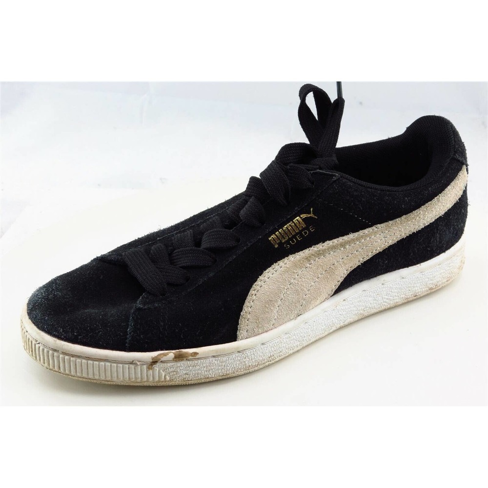 PUMA Women Sz 7 M Black Lace Up Fashion Sneakers Synthetic Shoe